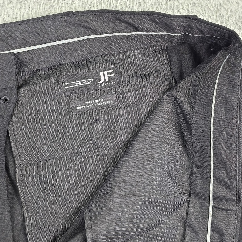 JF J.Ferrar Suit Pants Mens 52x30 Black Ultra Comfort Stretch Big & Tall Dress - Picture 7 of 11